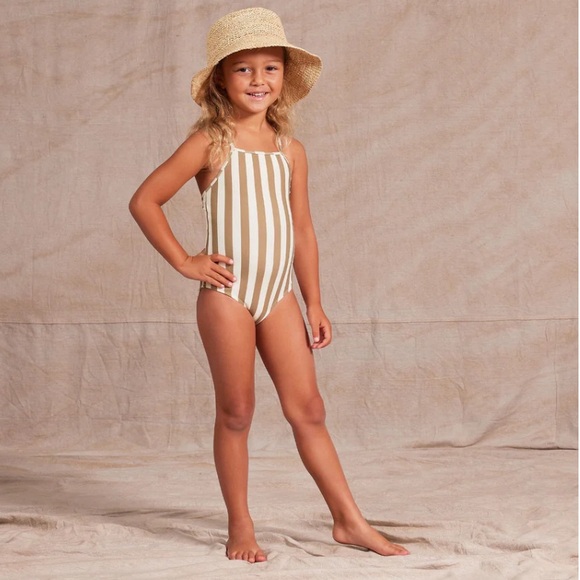 Rylee + Cru Other - •Rylee + Cru Green + White Stripped swimsuit•